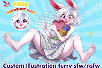 draw furry art, fursona and anthro characters in sfw or nsfw