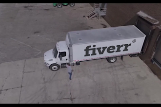 make the white truck video for your business logo
