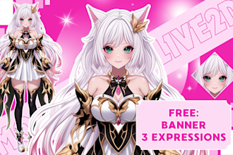 design your vtuber model live2d in anime style ready to rig