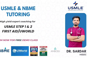 tutor first aid ,uworld ,nbme,amboss for usmle step 1 and step 2 ck