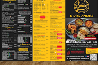 do TV menu, food menu, restaurant menu