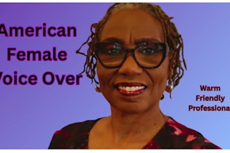 record a professional american female voiceover