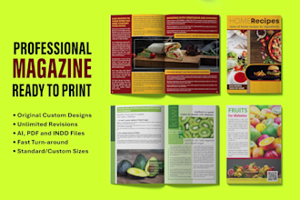 design business magazines, brochures, booklets, and flyers