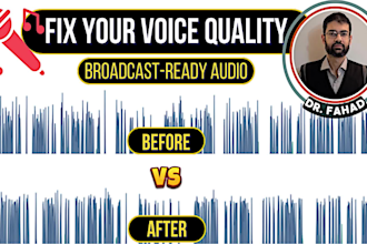 clean and enhance audio for podcast, youtube, or voiceover