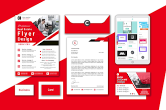 design letterhead, digital flyer, eddm postcard, brand identity, branding kit,