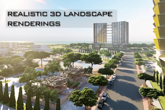 create 3d landscape design and realistic renderings