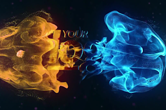 eye catching smoke logo intro video animation