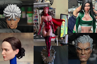 3d print and paint action figure resin anime figure bust model miniature paint