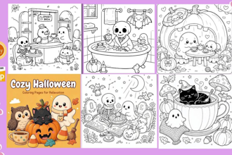 design custom coloring book and storybook illustration