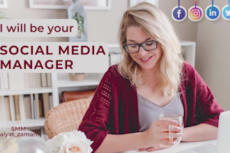 be your social media marketing manager for facebook, instagram and linkedin