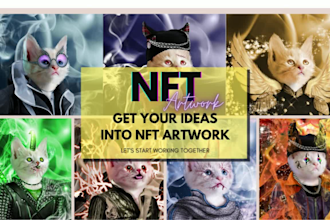create unique fan art, nft artwork, and graphic art for you