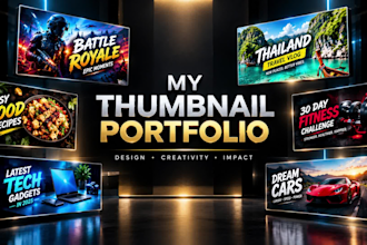 design high CTR ai and tech youtube thumbnails