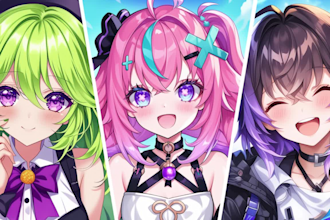 draw anime original character, fan art, concept art, anime character, pfp avatar