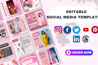 design 15 social media ad copy, template, banner, brochure