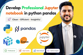 do python pandas tasks professionally in jupyter notebook