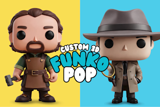 create cute 3d models character, funko pop, and action figures for printing