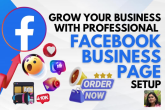 setup, design, fix and optimize your facebook business page