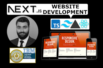 build next js, react js, tailwind css, professional website