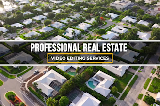 do professional real estate video editing and property tours