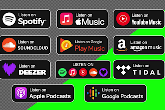 make button animation music streaming services listen on