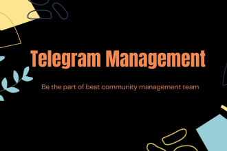 be your community manager of your telegram group