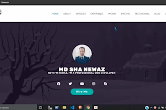 create a personal, professional, portfolio wordpress website design