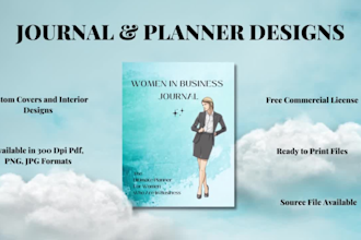 design covers and interiors for amazon kdp journal and planner