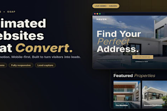 build an animated website with gsap and lead automation