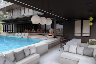 do backyard landscape design 3d renderings for your, pool, garden, patio design
