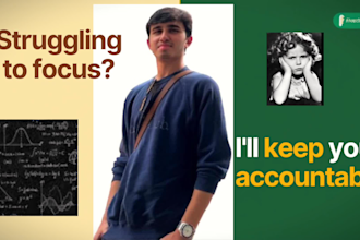 be your adhd body double, study buddy and accountability coach