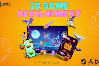 develop a unity 2d game with animations, levels, and ai