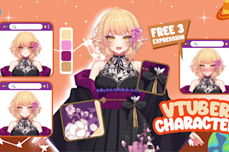 design and rig high quality vtuber character in live2d, for vtuber model
