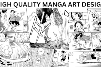 draw dynamic anime sports seinen manga comic pages and panels, manwha,storyboard