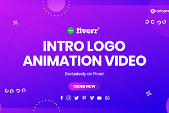 create an attractive youtube intro logo animation video