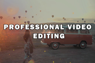 edit video, cut, add title, logo, transitions, add background music