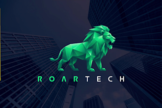 create a 3d modern polygonal, geometric, or line art logo