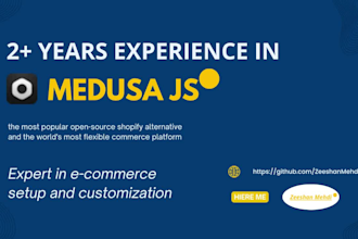 setup and customize medusajs with admin dashboard , medusa ecommerce store