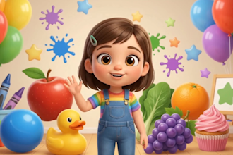 create engaging ai kids learning cartoon videos