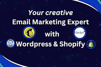 design editable mailchimp email template, popup, automation