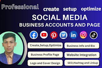 perfect set up and develop, create and optimize all social media accounts
