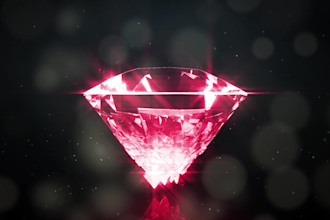 create luxury diamond logo animation
