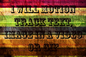 do motion tracking for your video