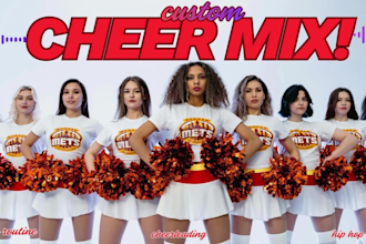 create a custom cheer dance remix using the song of your choice