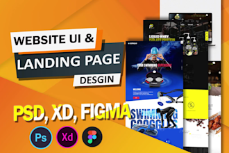 do figma design for website, mobile app, landing page UI UX