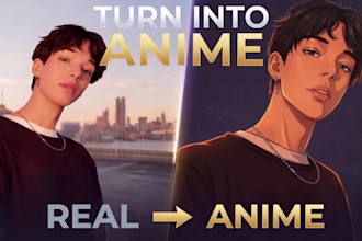 convert profesionally your photo into 2d anime style