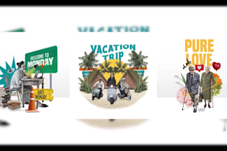 create collage animation motion flyer or poster graphic