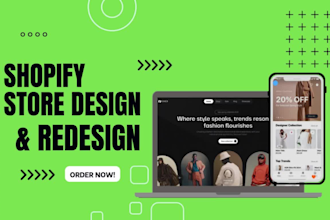 design shopify website, shopify store design, redesign shopify store, shopify