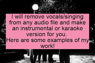 remove vocals from any song or audio file
