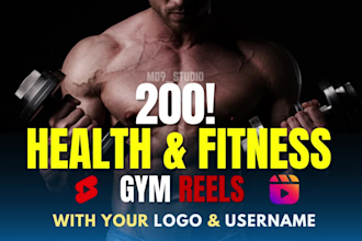 do gym, health and fitness motivational reels for instagram and youtube shorts