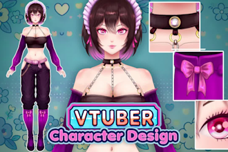 design vtuber or pngtuber character, sfw or nsfw
